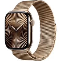 Apple Watch 49/46/45/44mm zlatý milánský tah M/L - Řemínky