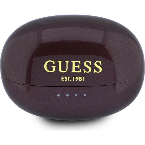 Guess Metallic Finish Classic Logo OWS bezdrátová sluchátka vínová - Sluchátka - Obrázek d650515dd9374f378010458afa6f0f99