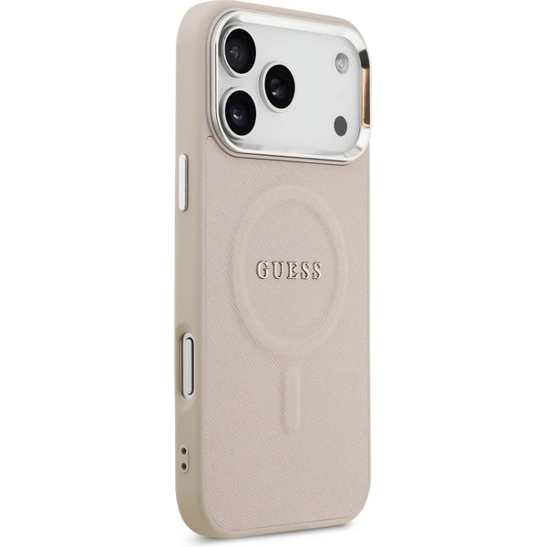 Guess PU Saffiano MagSafe kryt iPhone 17 Pro růžový - Pouzdra - Obrázek d68455691803440ea2640e8b38fcd28e