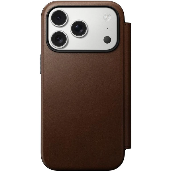 Nomad Modern Leather Folio MagSafe kožené pouzdro iPhone 17 Pro Brown - Pouzdra - Obrázek d6913db6405f4281a47b7c366543fce7
