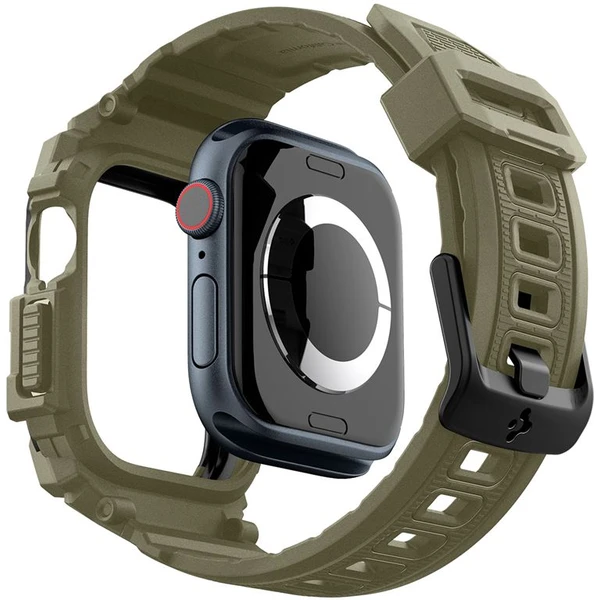 Spigen Rugged Armor Pro řemínek s pouzdrem Apple Watch 10/11 (46mm) zelený - Řemínky - Obrázek d6dc5a427d0841beba6d6b6697b48a20