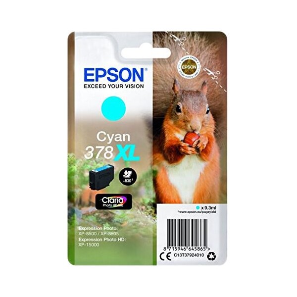 Epson 378XL Squirrel Claria Photo HD azurový