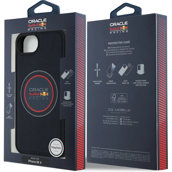 Oracle Red Bull Racing PU Leather Red Ring MagSafe kryt iPhone 17e/16e modrý - Pouzdra - Obrázek d6e5edde355041038b77587388d4c29d