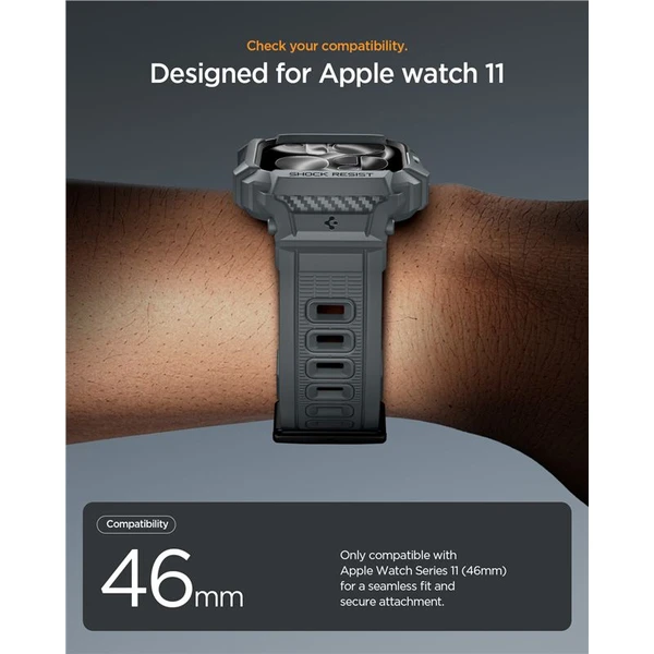 Spigen Rugged Armor Pro 2 pouzdro Apple Watch 11 (46mm) dark gray - Pouzdra - Obrázek d6f21ef68f8b4767a74dcc5d6ef56191