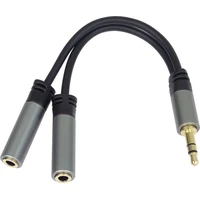 PremiumCord HQ 3,5mm/2x 3,5mm redukce 0,15m černá - Kabely a redukce