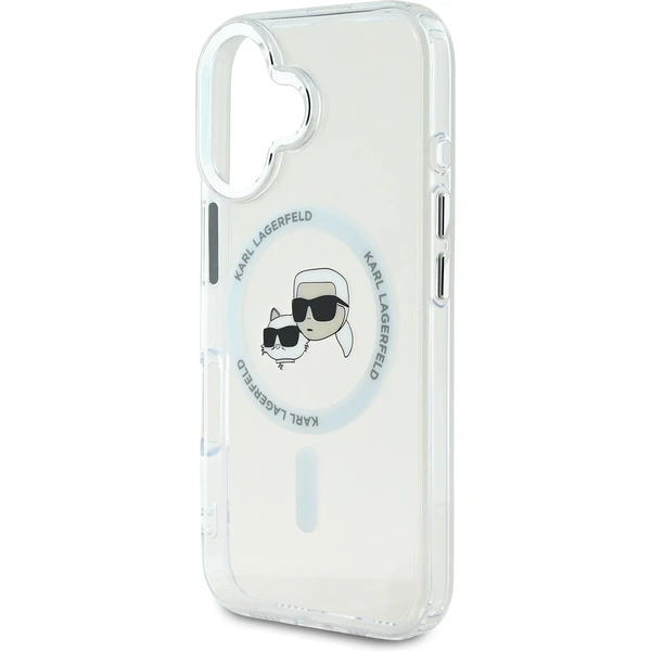 Karl Lagerfeld IML K&CH Heads Metal Frame MagSafe kryt pro iPhone 16 Plus čirý - Pouzdra - Obrázek d73915dce7f840c8a82d6ae8d4854faa