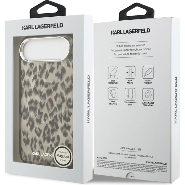 Karl Lagerfeld IML Leopard MagSafe Zadní Kryt pro iPhone Air hnědý - Pouzdra - Obrázek d73d1b89679a4d1c8b0570eee9a4a072