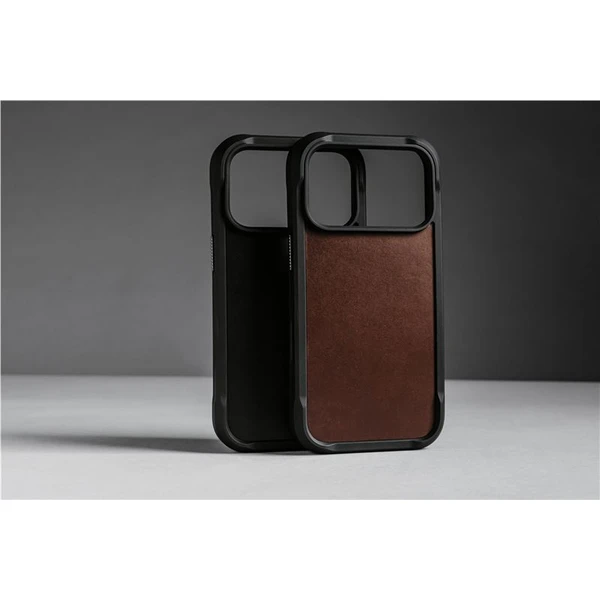 Nomad Rugged Leather Case (Horween) MagSafe kožený kryt iPhone 17 Pro Max Black - Pouzdra - Obrázek d795371ec983413fbea889f58fe2c6e9
