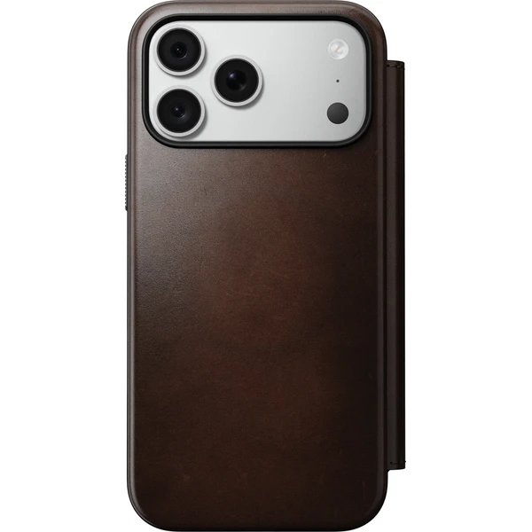 Nomad Modern Leather Folio (Horween) MagSafe kožené pouzdro iPhone 17 Pro Max/18 Pro Max Rustic Brow - Pouzdra - Obrázek d7f9fcc21f914452b3bd58c3266dc4b4