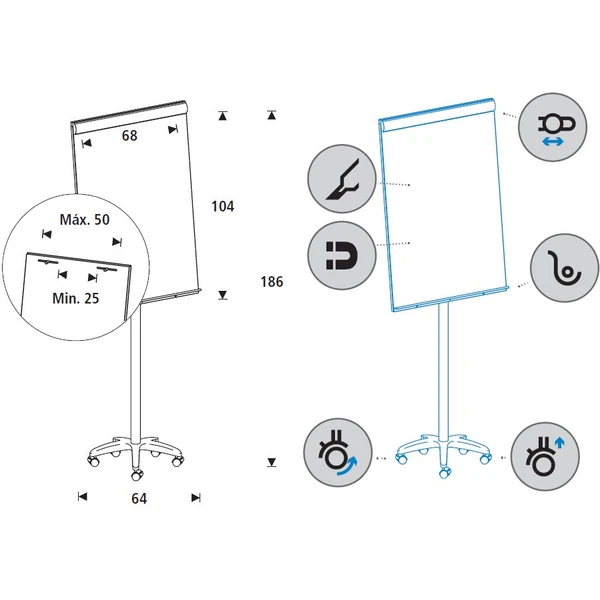 Rocada 616K magnetický flipchart - Flipcharty - Obrázek d80463ec1cf6414487327016a3ac7453