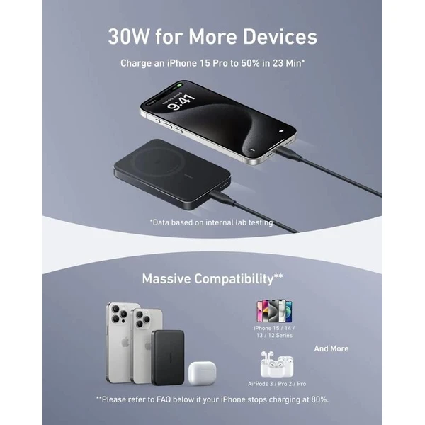 Anker MagGo Qi2/MagSafe powerbanka (10000mAh) 30W černá - Powerbanky - Obrázek d8048116ba484485836140ae8875410b