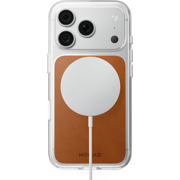 Nomad Clear Leather (Horween) MagSafe kryt iPhone 17 Pro/18 Pro Saddle - Pouzdra - Obrázek d8238fc0b6054ca78b3e1b4a3691eadd