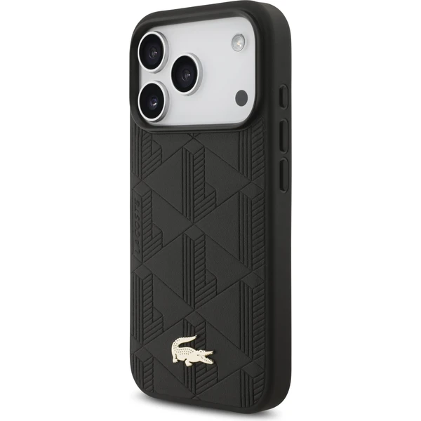 Lacoste PU Nomogramme Gold Logo MagSafe kryt iPhone 17 Pro černý - Pouzdra - Obrázek d82ca728f0a341b6b4cf9192e596c393