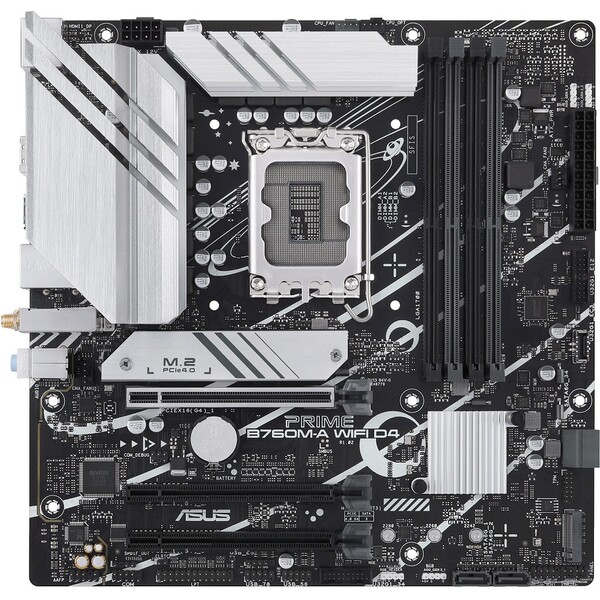 ASUS PRIME B760M-A WIFI D4 (DDR4) 90MB1CX0-M0EAY0 Stříbrná