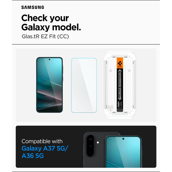 Spigen Glass tR EZ Fit HD sklo Samsung Galaxy A37 5G/Galaxy A36 5G - Ochranné folie a skla - Obrázek d8ac4a03f1f64311aeb19f0854eef42b