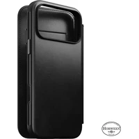 Nomad Modern Leather Folio (Horween) MagSafe kožené pouzdro iPhone 18 Pro Max Black - Pouzdra