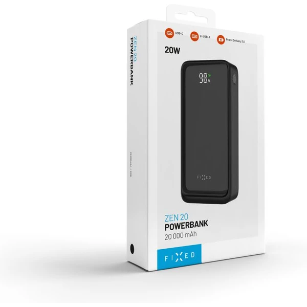 FIXED Zen2 20 powerbanka s LCD displejem a PD 20W, 20 000 mAh, černá - Powerbanky - Obrázek d8b5a178668b4434a78808fbf9b86eaf