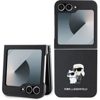 Karl Lagerfeld PU Saffiano Karl and Choupette kryt Samsung Galaxy Z Flip 6 černý - Pouzdra