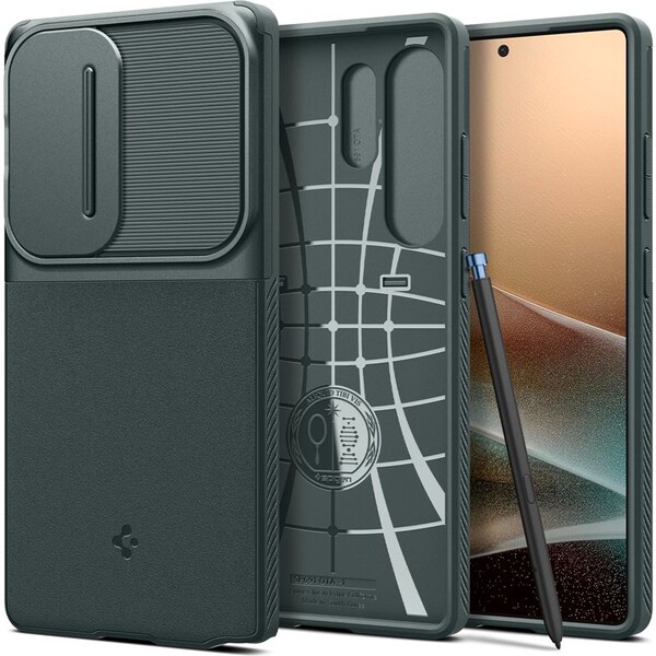 Spigen Optik Armor kryt Samsung Galaxy S25 Ultra zelený