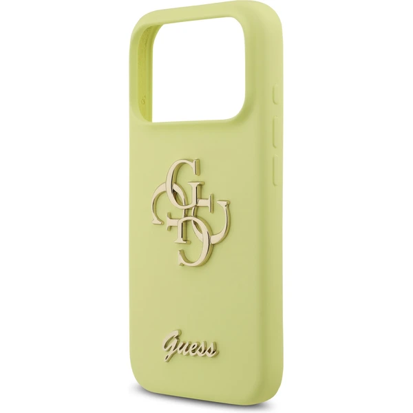 Guess Liquid Silicone 4G Metal Logo kryt iPhone 17 Pro žlutý - Pouzdra - Obrázek d901c2ae504d4b2b88735acf1ef7e733
