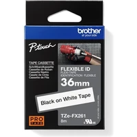 Brother TZEFX261 flexibilní páska černá na bílém 36 mm - Pásky pro štítkovače