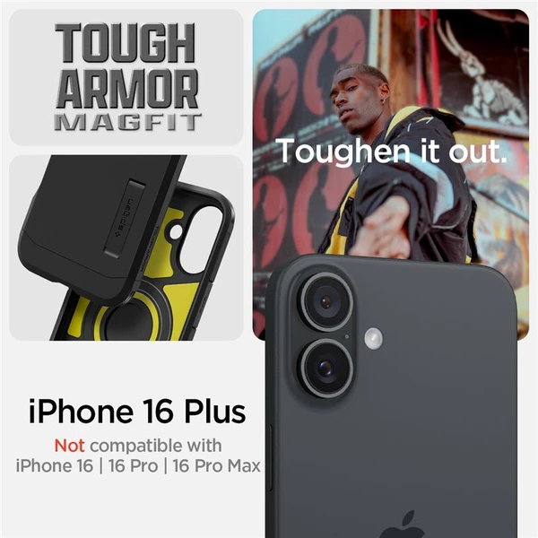 Spigen Tough Armor MagSafe kryt iPhone 16 Plus black - Pouzdra - Obrázek d96de6096d41409aa7eb21af02ef0f06
