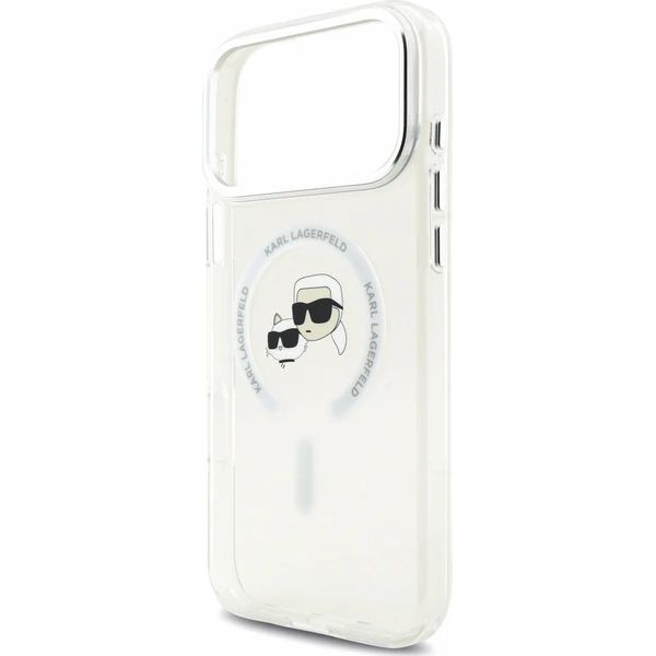 Karl Lagerfeld IML K&CH Heads Metal Frame MagSafe kryt iPhone 18 Pro Max bílý - Pouzdra - Obrázek d996cdfe92bd4390a2df65353cf86548