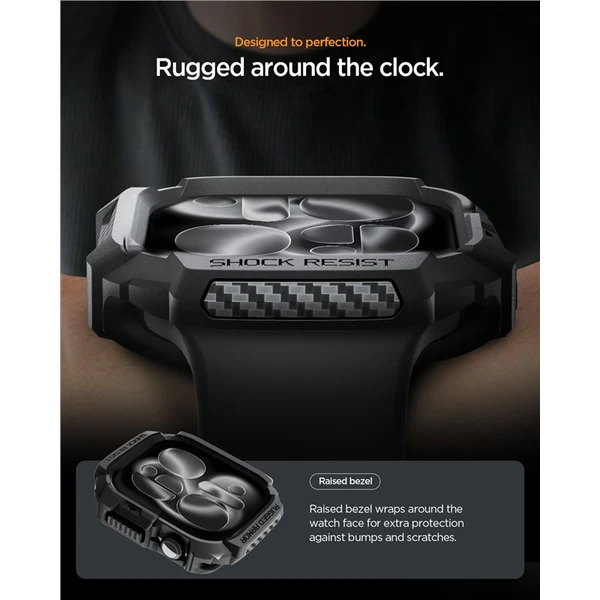 Spigen Rugged Armor 2 pouzdro Apple Watch 11 (46mm) matte black - Pouzdra - Obrázek d998c0c790a34ec0be4aced9663224a1