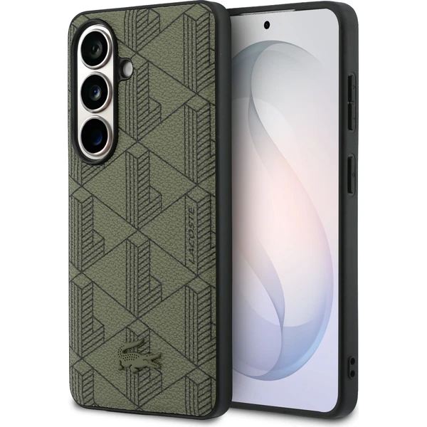 Lacoste PVC Blend Monogram Magnetic kryt Samsung Galaxy S26 khaki