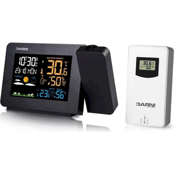 GARNI 439 Line meteostanice s projekcí černá