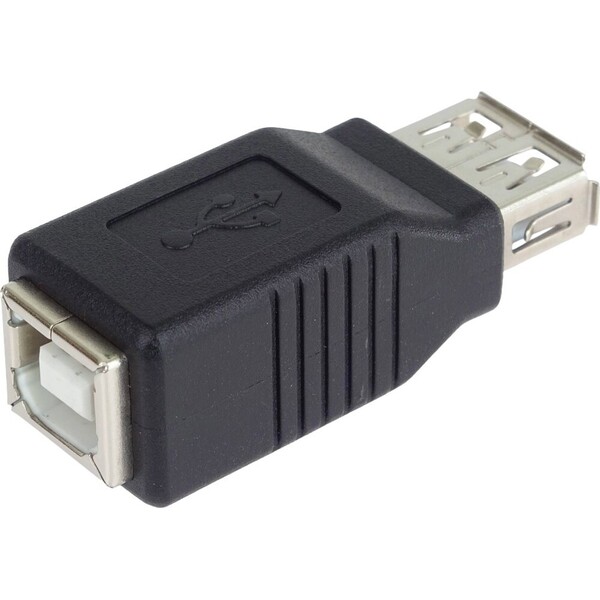 USB redukce A-B, F/F Šedá