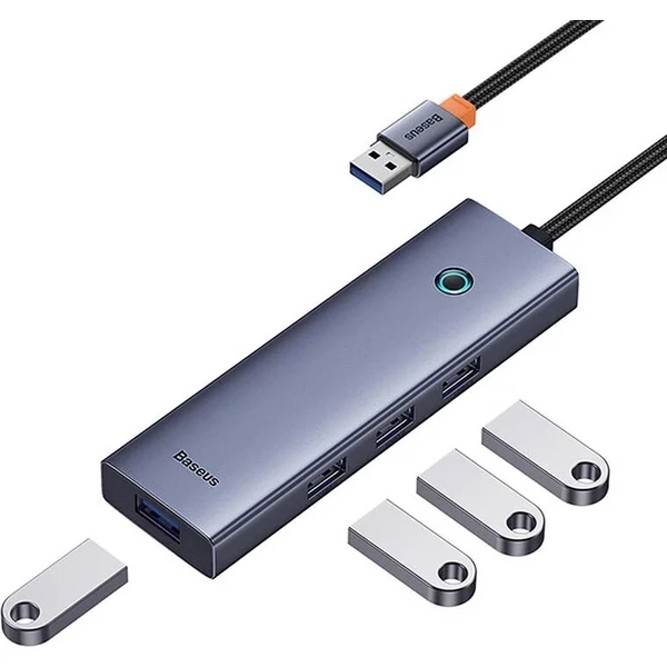 Baseus 4v1 UltraJoy 4portový rozbočovač vesmírně šedý - USB huby - Obrázek d_041793dc5c164424836881ff5a4cf717