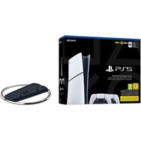 PlayStation 5 Slim Digital Edition 825GB + DualSense bílý + Vertikální podstavec pro PS5 - Konzole