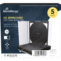 MediaRange 2 CD 10,4mm 5 ks černý - Obaly na disky