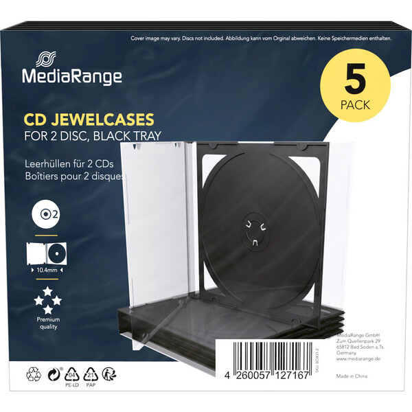 MediaRange 2 CD BOX31-2 Černá