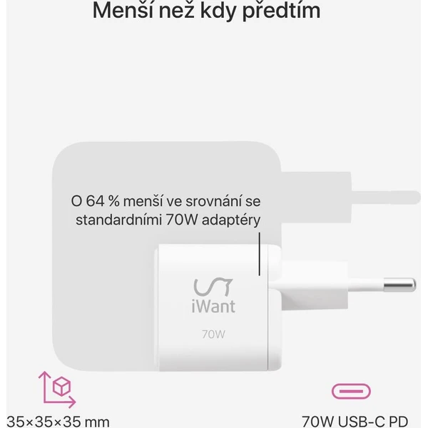 iWant UltraBoost Micro AVS GaN 70W nabíječka bílá - Nabíječky - Obrázek d_055d2ee5a7944dd0bc637ae1af7c31f7