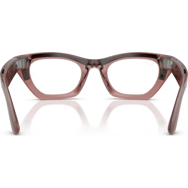 Meta RAY-BAN Zena Gen 3 (Střední) chytré brýle (zatmavovací šedá skla) růže - AR brýle - Obrázek d_0580f8f9138d4248818f4937a1425501