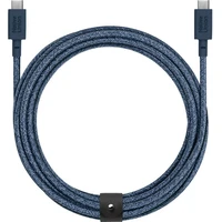 Native Union Belt Cable XL USB-C/USB-C kabel 3m, 100W modrý - Kabely a redukce