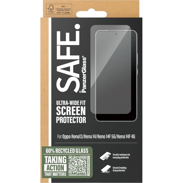 PanzerGlass® SAFE Ultra-Wide Fit sklo Oppo Reno13/Reno 14/Reno 14F - Ochranné folie a skla - Obrázek d_0723d454bfae464eb27fd876bd98147e