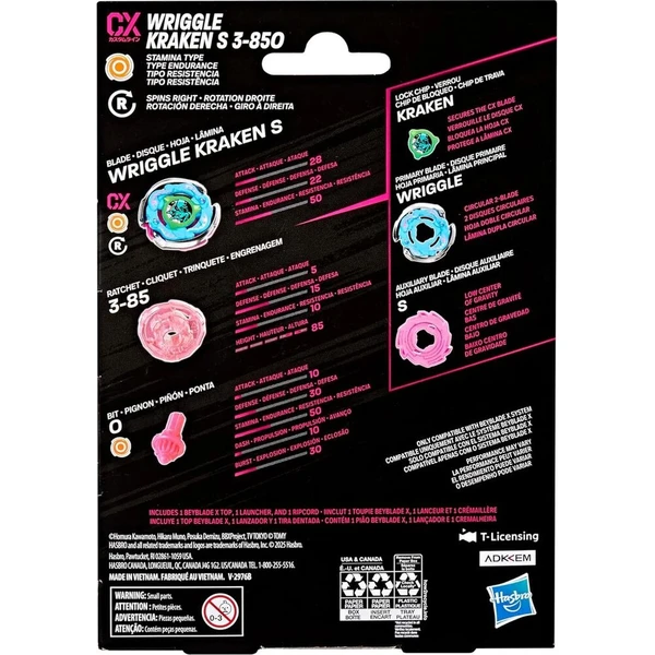 Beyblade X Wriggle Kraken S 3-85O CX Starter Pack Set - Hračky - Obrázek d_07cf8c0560d04191b18a49d4255c3608