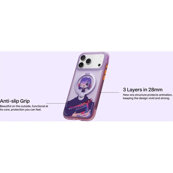 Torras Ostand Q3 Air Gawx Limited MagSafe kryt iPhone 17 Pro Neon night muse - Pouzdra - Obrázek d_07d973d9955f4461ad827a9bd618ba0a