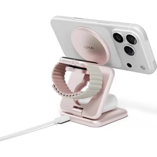 Epico UltraBase Qi2 MagSafe 25W 3v1 Fold kovový Mag+ bezdrátový nabíjecí stojánek růžový - Nabíječky - Obrázek d_08876436ce2a4fbf9dea64b0b1d036ff