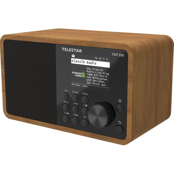 Telestar TOP 200 internetové/DAB+/FM/Wi-Fi/USB/BT rádio hnědé - Rádia - Obrázek d_093b7163f0744ffd88481e13687b2323