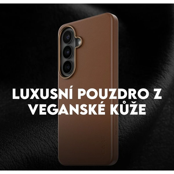 PanzerGlass® CARE SOLO Qi kryt z veganské kůže Samsung Galaxy S26 hnědý - Pouzdra - Obrázek d_0983be20567340a5805cb5846712e466