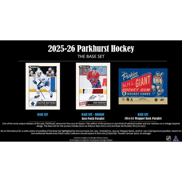 Hokejové karty 2025-26 Upper Deck Parkhurst Hockey Hobby Box - Hokejové karty - Obrázek d_0c046082b9b8467e881e7ec5311d2e3d