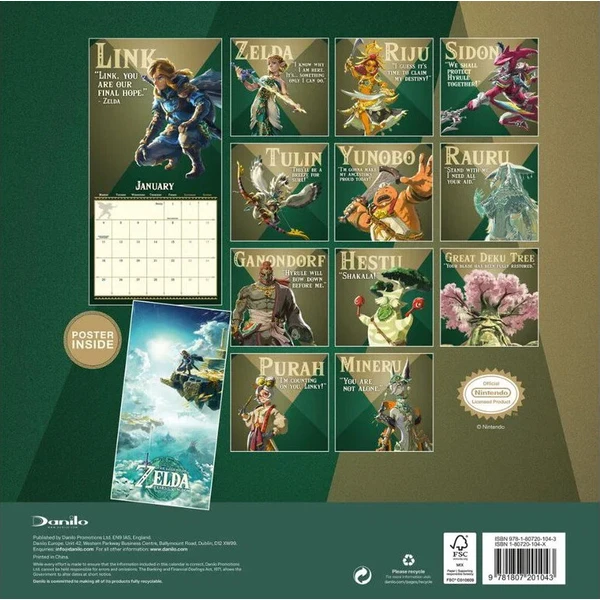Kalendář Legend of Zelda 2027 - Kalendáře - Obrázek d_0c3416ad483049e3b6028fefe5fcf83a
