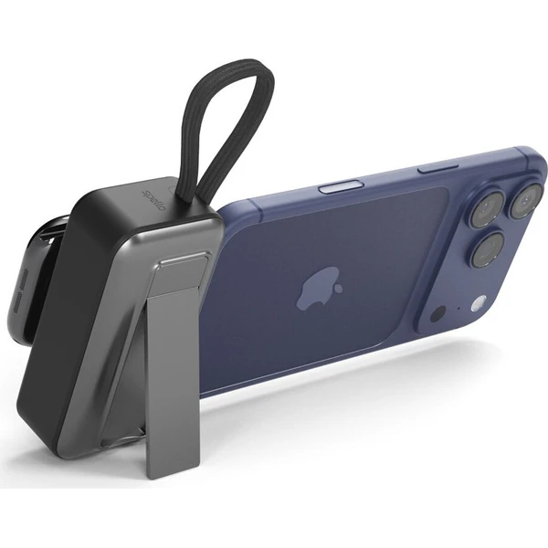 Spello ForcePack Mini 2in1 5000mAh powerbanka se stojánkem a kabelem černá/šedá - Powerbanky - Obrázek d_0cd1f396cd0e434c9a15cc9b08e969c2