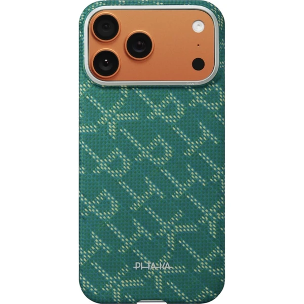 Pitaka Ultra-Slim Case MagSafe kryt iPhone 17 Pro Max Monogram Gold/Green - Pouzdra - Obrázek d_0d8df533eca84221a00f677751406d9d