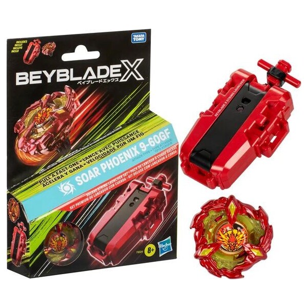 Beyblade X Soar Phoenix Deluxe Launcher Set Červená