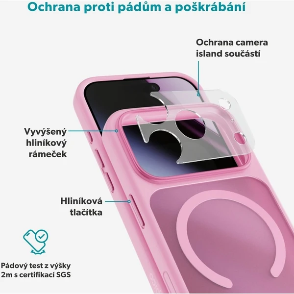 Epico HeroMatte Pro Mag+ MagSafe/Qi2 kryt iPhone 17 Pro/18 Pro růžový - Pouzdra - Obrázek d_0e363359856641ee9e29bda5b9a322d7